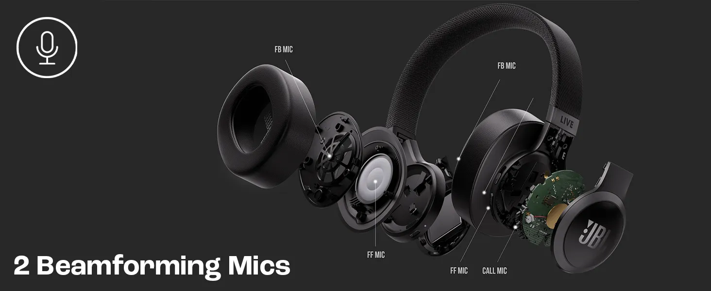 JBL Live 770NC Wireless Adaptive Noise Cancelling Headphone Black overview 11