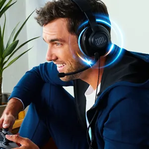 JBL Quantum 300 Wired Over Ear Gaming Headphones with Mic (Black) overview 8