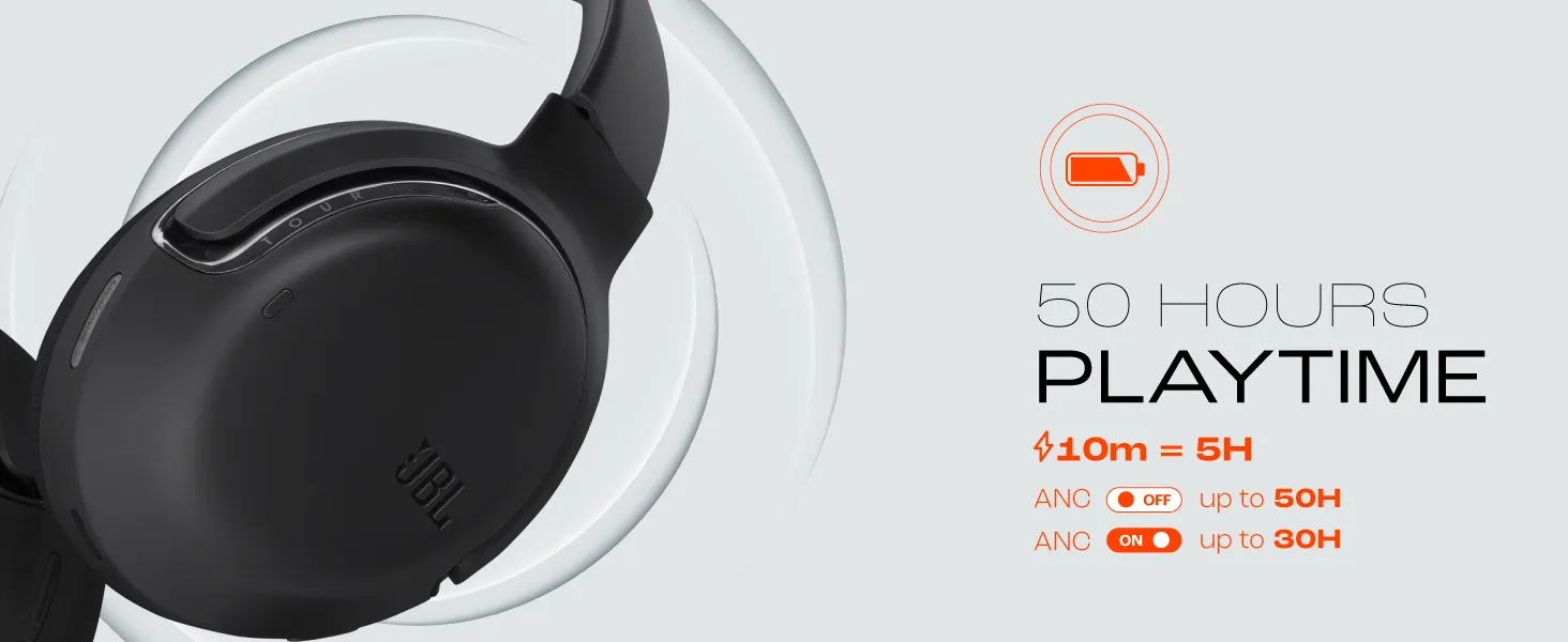 JBL Tour One M2 Adaptive Noise Cancelling Bluetooth Over Ear Headphones (Black) overview 10