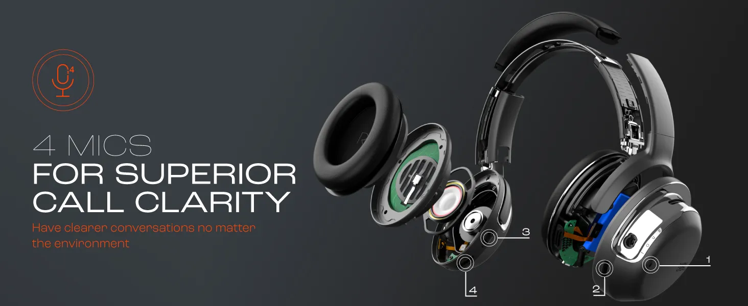 JBL Tour One M2 Adaptive Noise Cancelling Bluetooth Over Ear Headphones (Black) overview 2