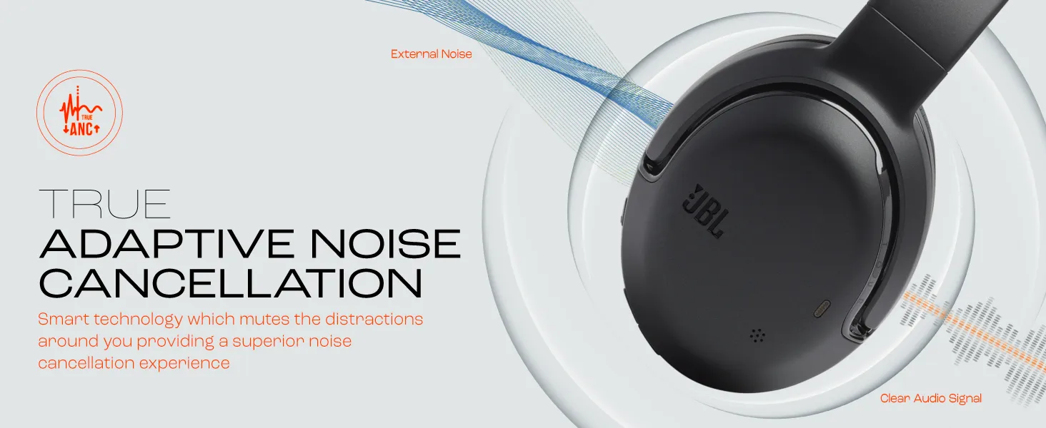 JBL Tour One M2 Adaptive Noise Cancelling Bluetooth Over Ear Headphones (Black) overview 3