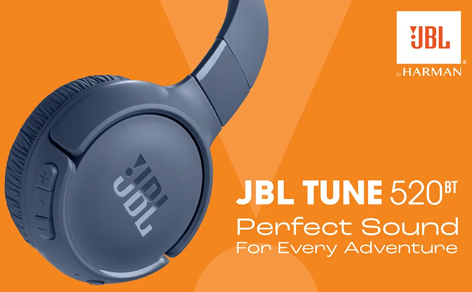 JBL Tune 520BT Wireless On Ear Headphones with Mic (Black) overview 1