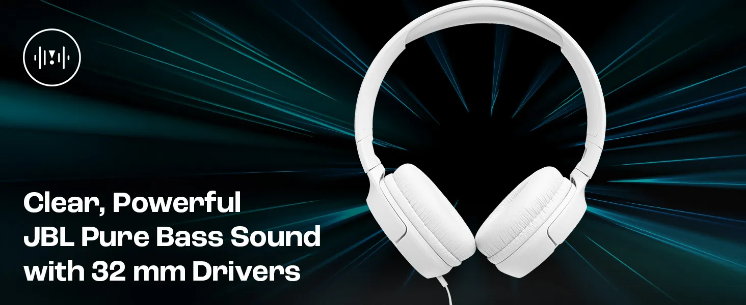 JBL Tune 520C On Ear Type C Wired Headphone (White) overview 3