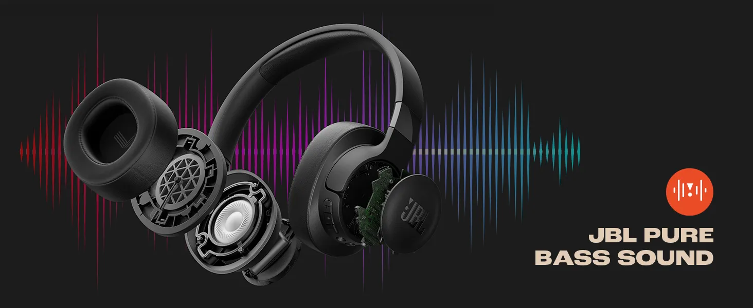 JBL Tune 770NC Wireless Over Ear ANC Headphones with Mic (White) overview 2