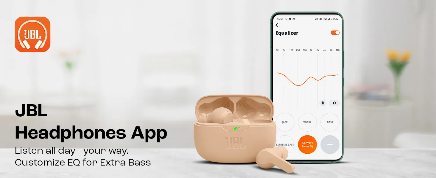 JBL Wave Beam in-Ear Earbud (Beige) overview 2