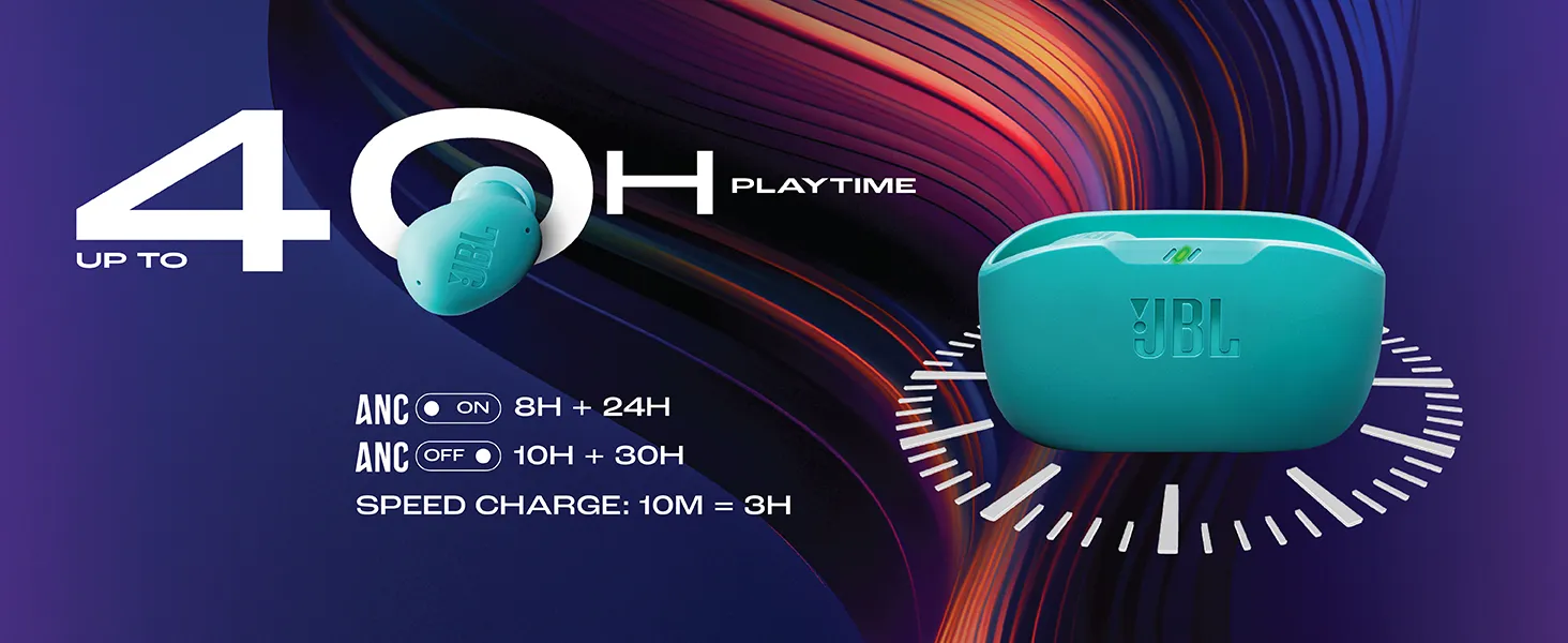 JBL Wave Buds 2 Ear Buds Wireless Bluetooth V5.3 Active Noise Cancellation EarBuds (Blue) overview 7