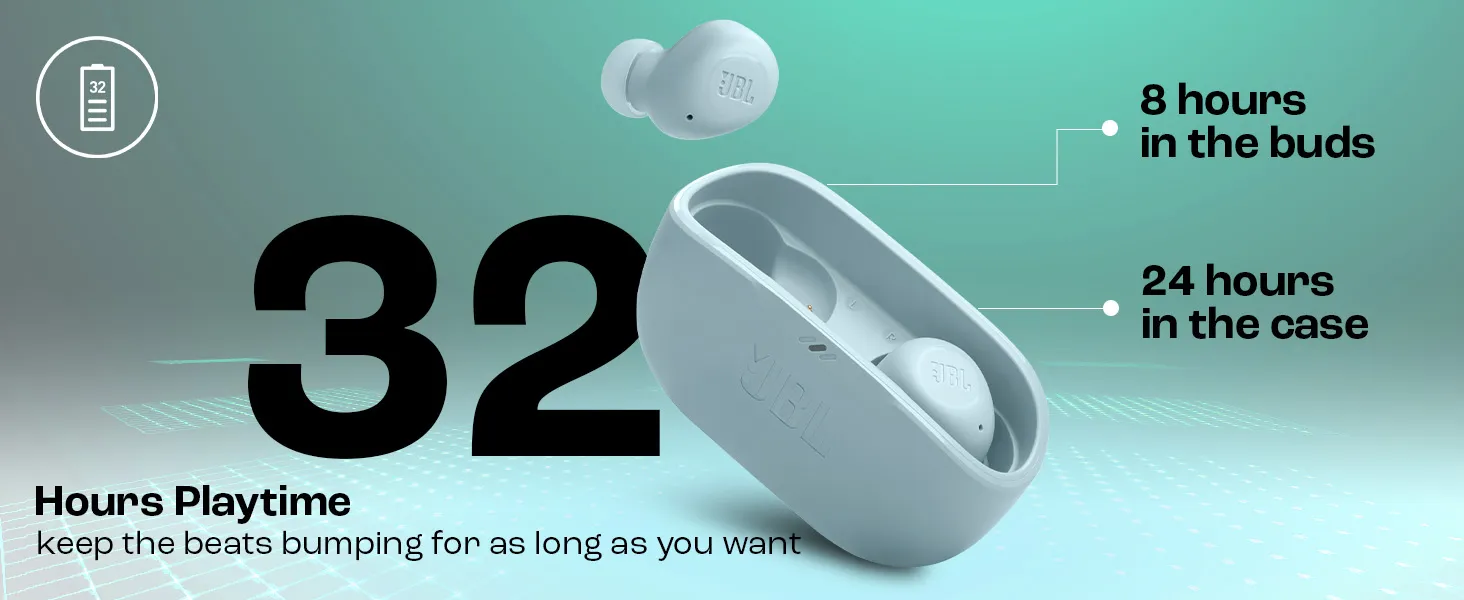 JBL Wave Buds in-Ear Earbuds (TWS) with Mic (Mint) overview 3