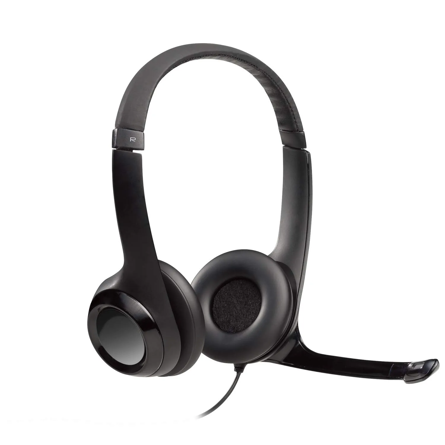 Logitech H390 Wired On Ear Headset for PC/Laptop, Stereo Headphones with Noise Cancelling Microphone (White)