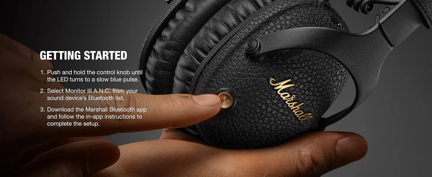 Marshall Monitor III Active Noise Canceling Over-Ear Bluetooth Headphones overview 7