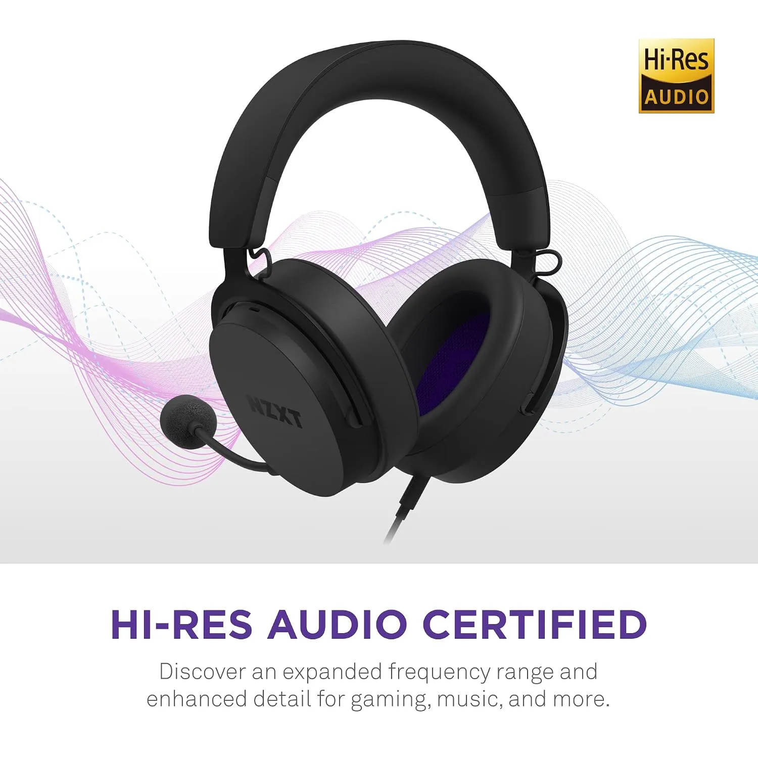 NZXT Relay Wired PC Gaming Headset (Black) overview 1
