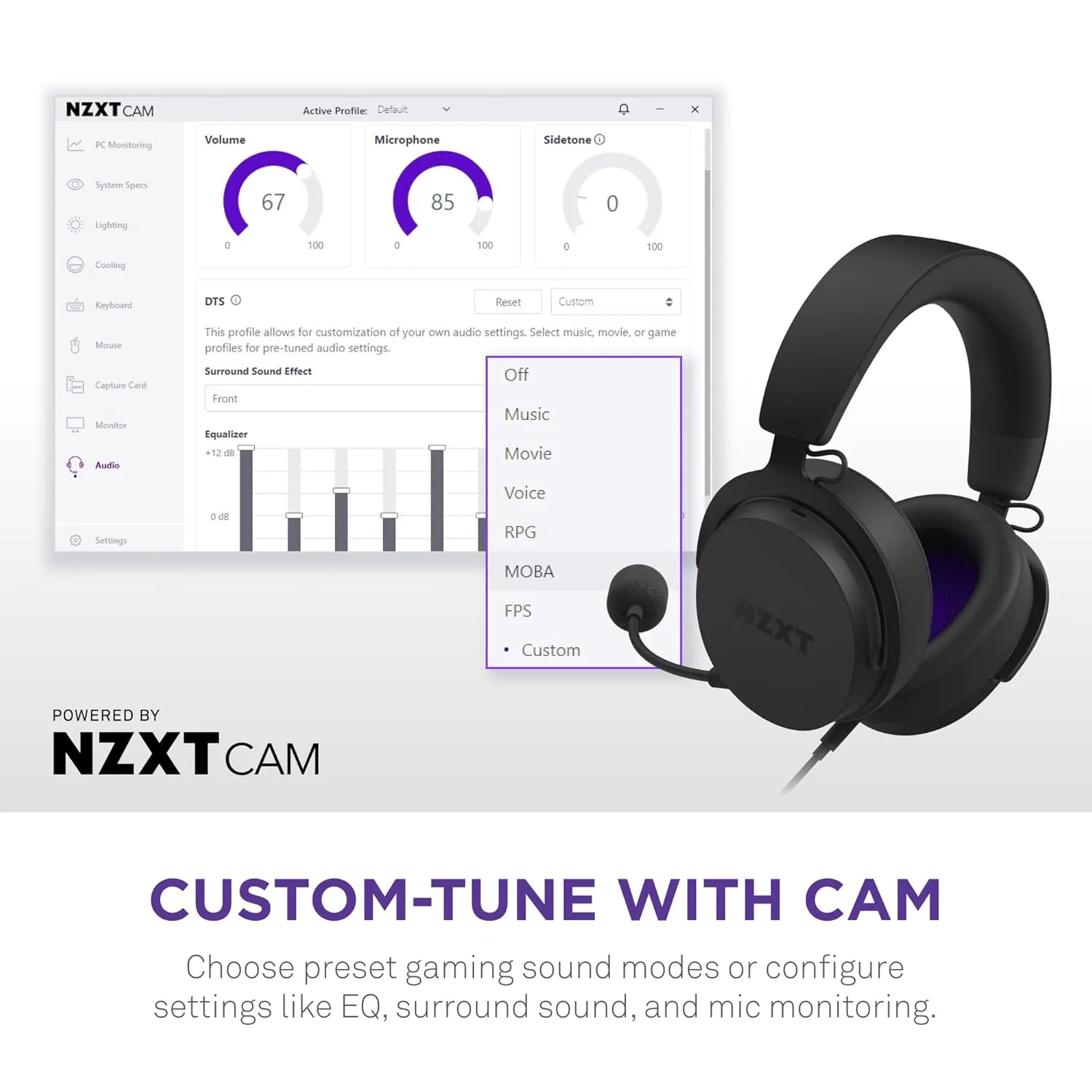 NZXT Relay Wired PC Gaming Headset (Black) overview 7
