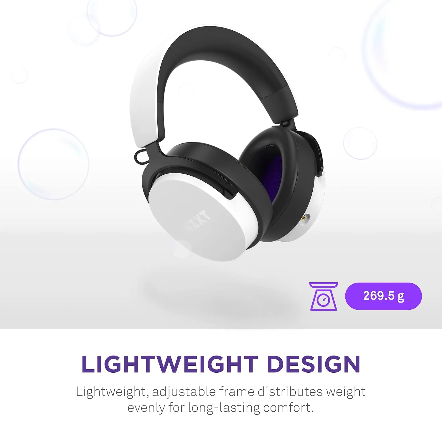 NZXT Relay Wired PC Gaming Headset (White) overview 3