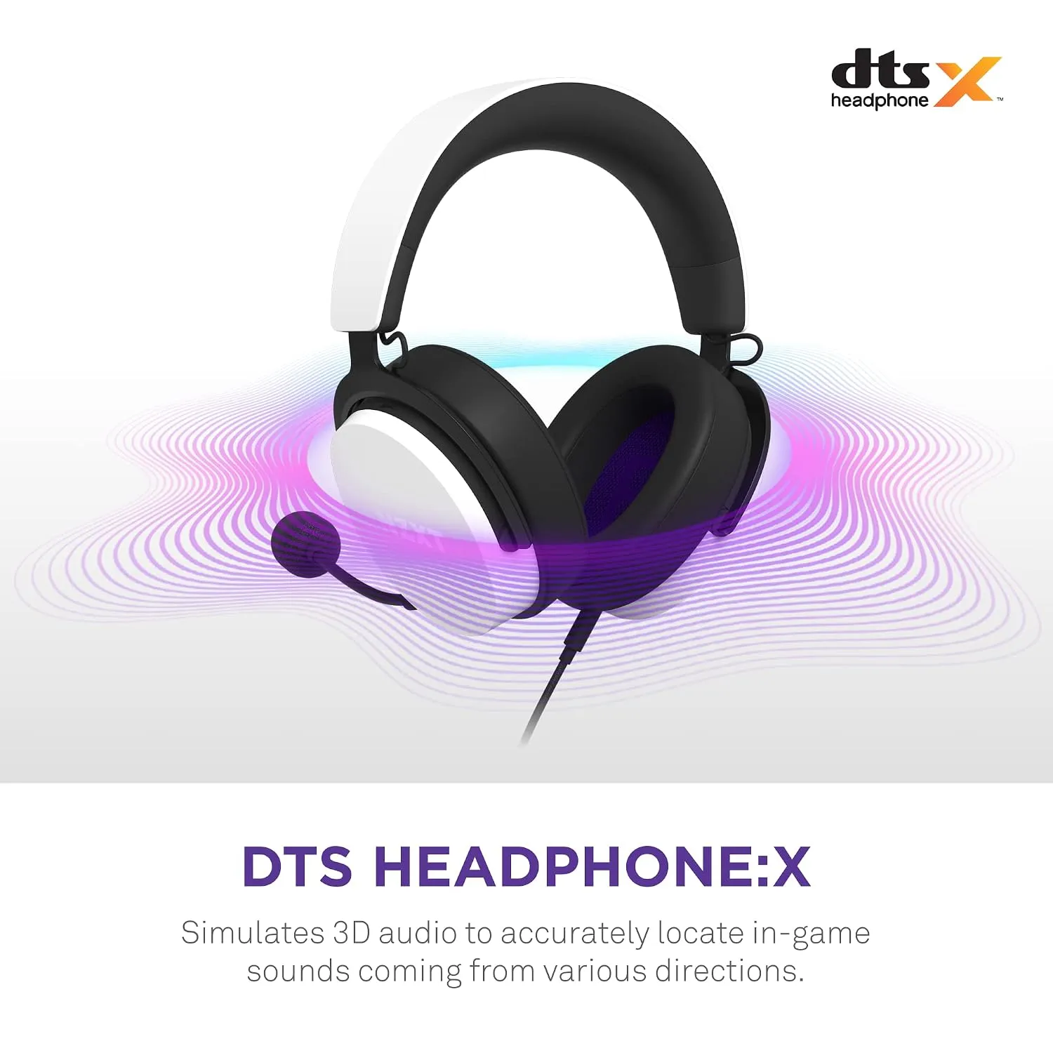 NZXT Relay Wired PC Gaming Headset (White) overview 4