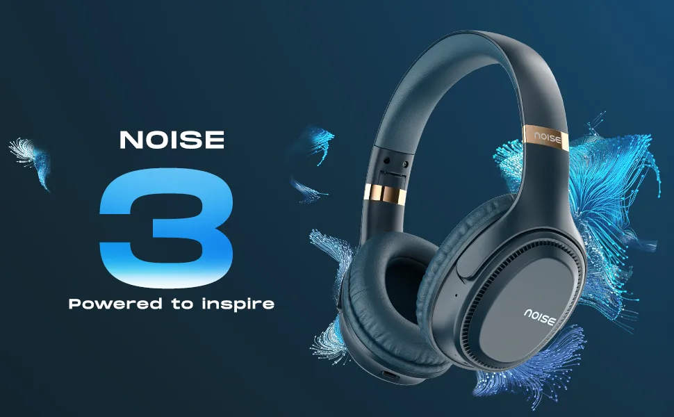 Noise 3 Wireless On-Ear Headphones with 70H Playtime (Carbon Black) overview 1