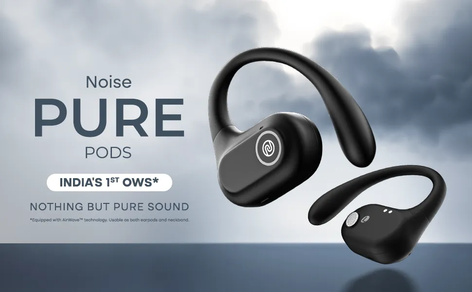 Noise Pure Pods Wireless Open Ear Earbuds (Power Black) overview 1