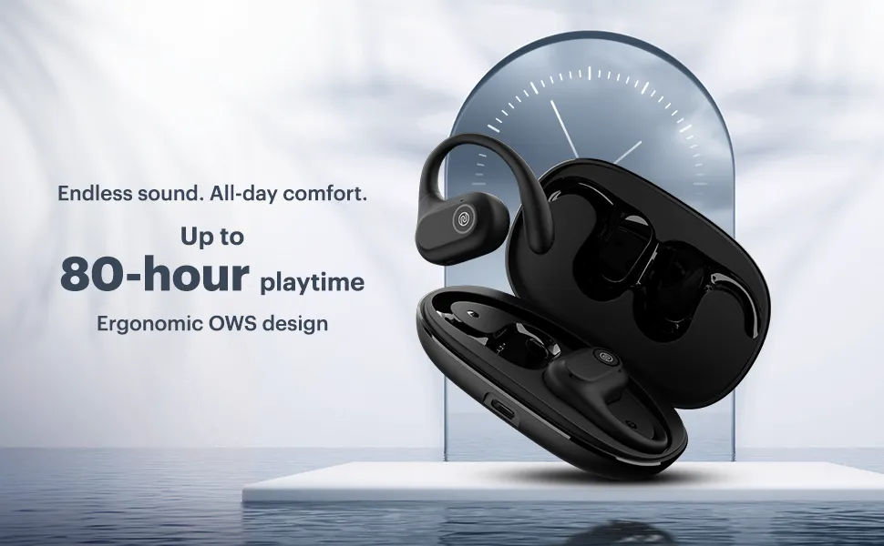 Noise Pure Pods Wireless Open Ear Earbuds (Power Black) overview 5