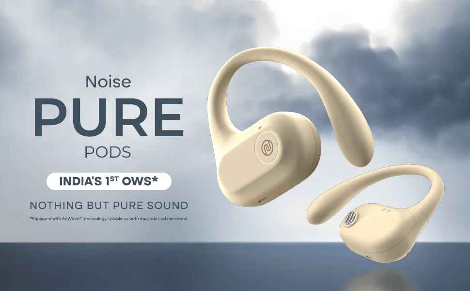 Noise Pure Pods Wireless Open Ear Earbuds (Zen Beige) overview 1