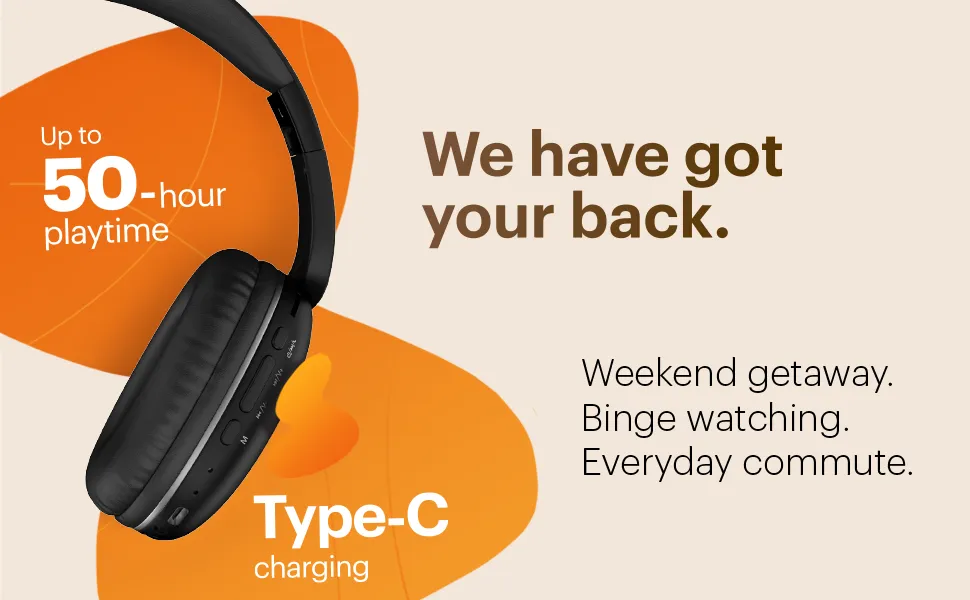 Noise Two Wireless On-Ear Headphones (Bold Black) overview 3