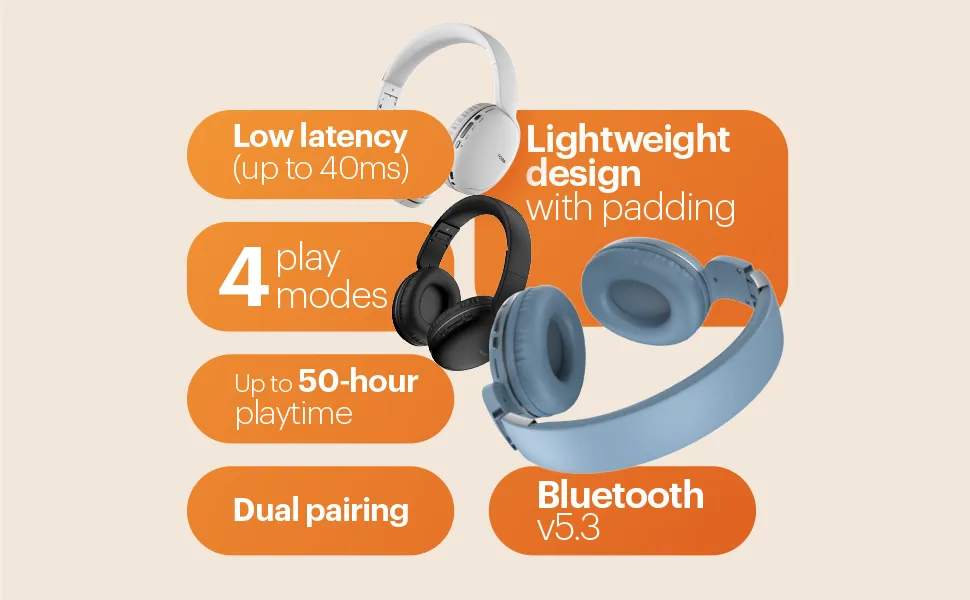 Noise Two Wireless On-Ear Headphones (Calm White) overview 2