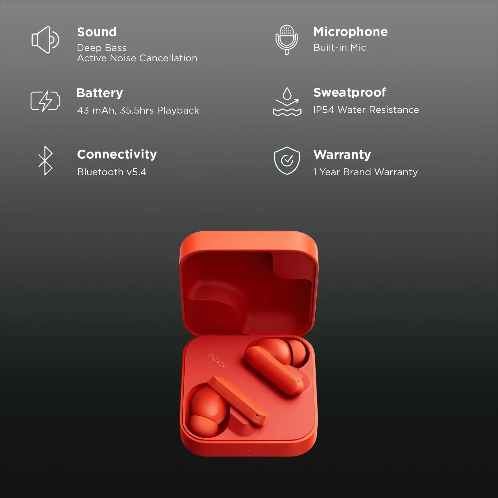 Nothing Buds 2a TWS Earbuds (Orange) overview 1