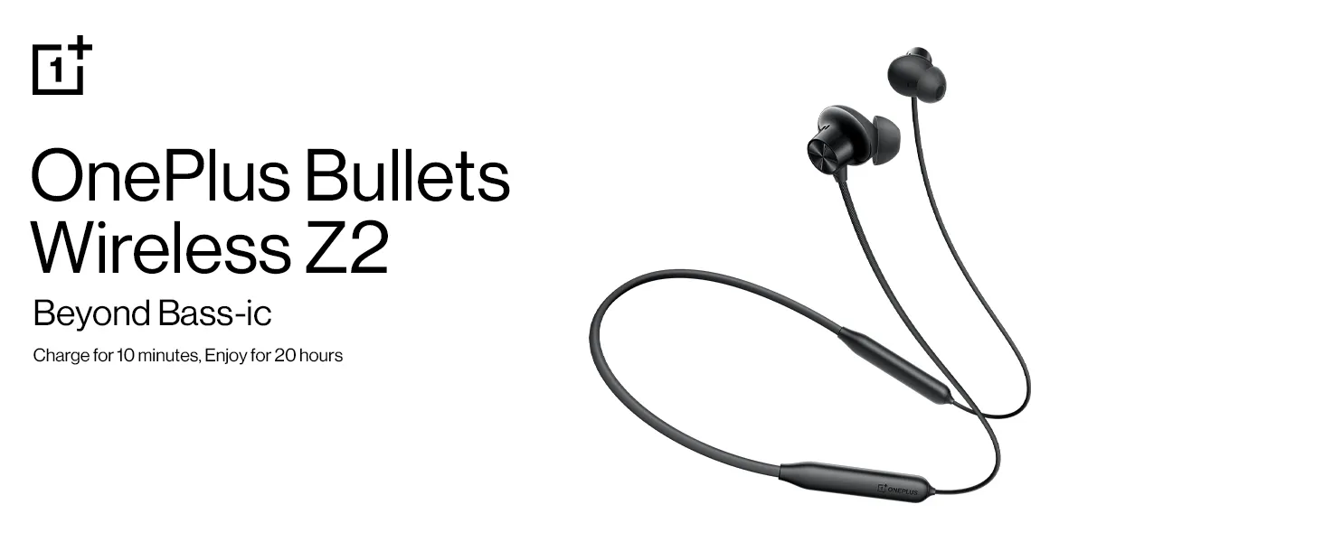 OnePlus Bullets Wireless Z2 Bluetooth Headset (Beam Blue, In the Ear) overview 1