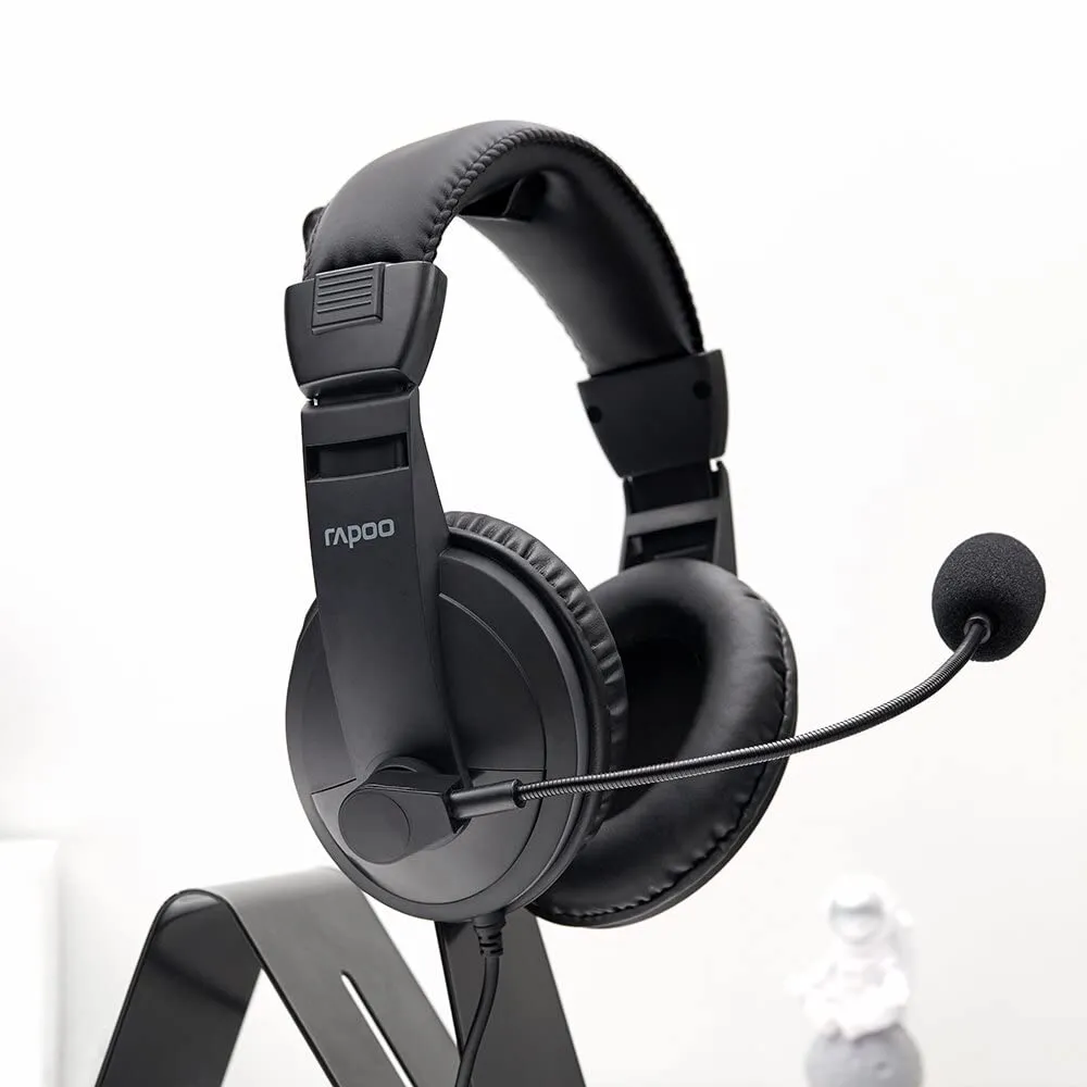 Rapoo H150 Stereo Wired Over Ear Headphones with Microphone overview 1