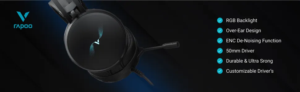 Rapoo VH310 Gaming Headset (Black) overview 2