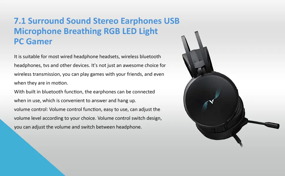 Rapoo VH310 Gaming Headset (Black) overview 5