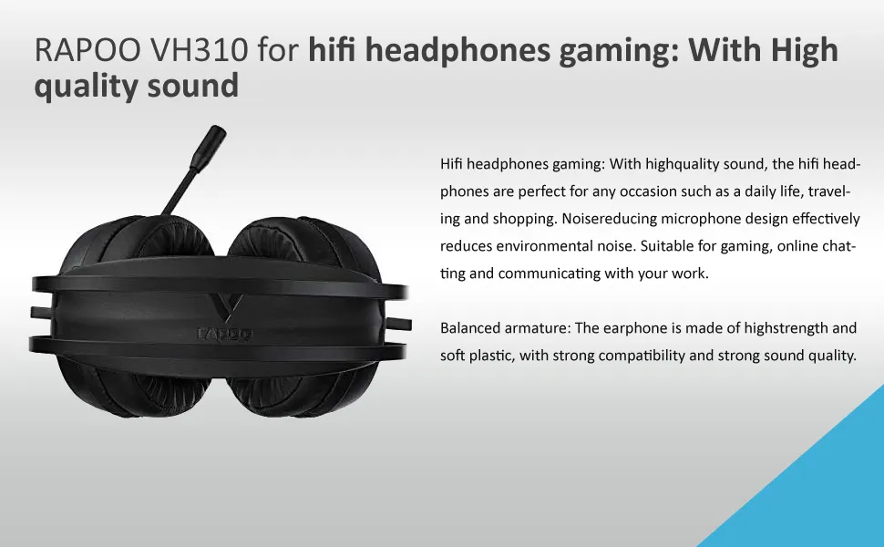 Rapoo VH310 Gaming Headset (Black) overview 6