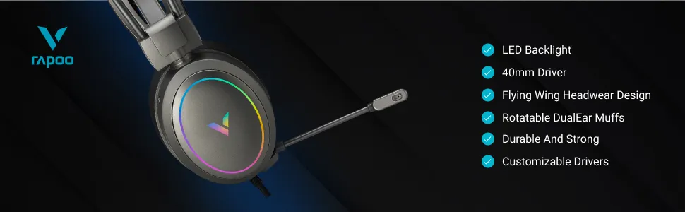 Rapoo VH610 Wired Gaming Headset overview 2