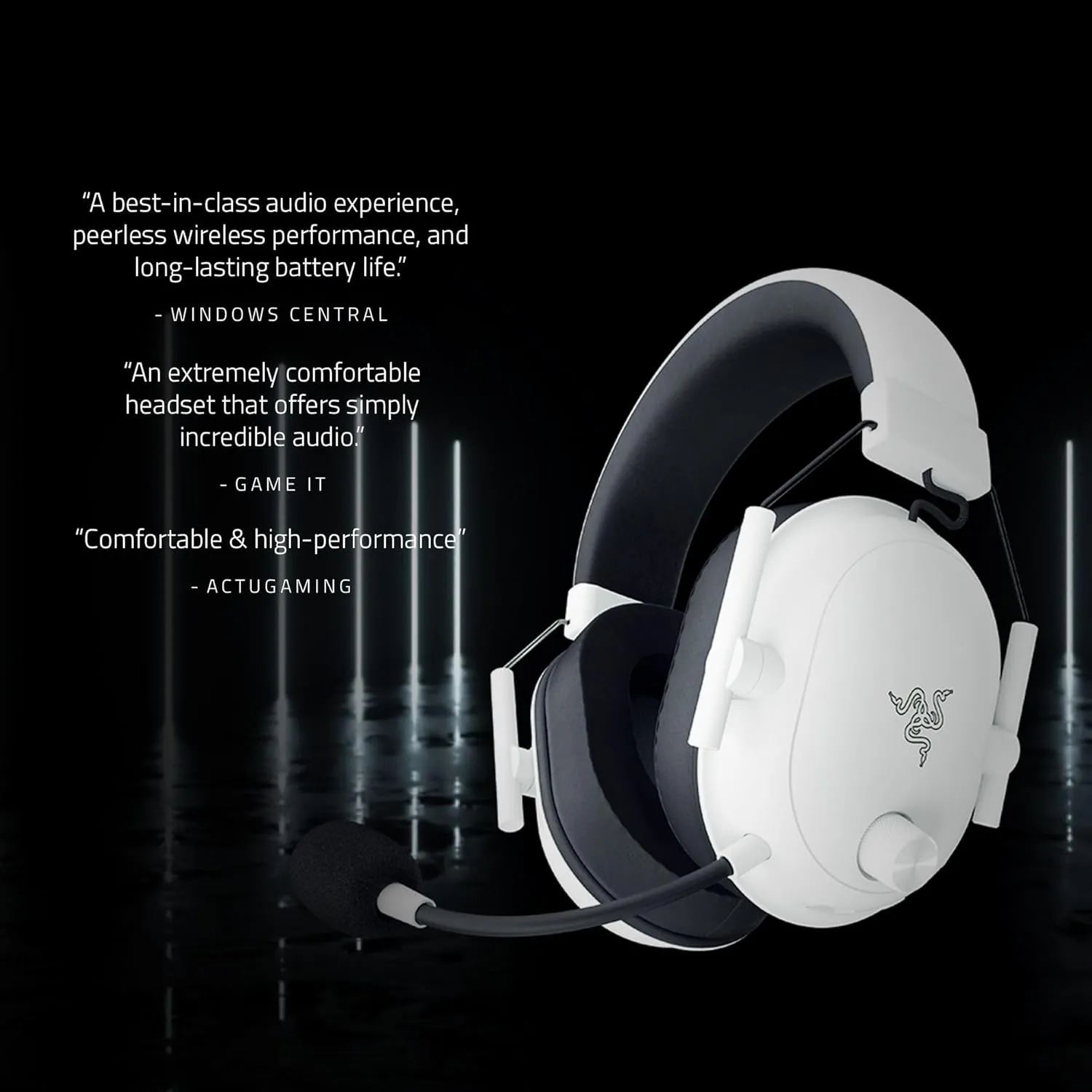 Razer BlackShark V2 HyperSpeed Wireless Gaming Headset (White) overview 1