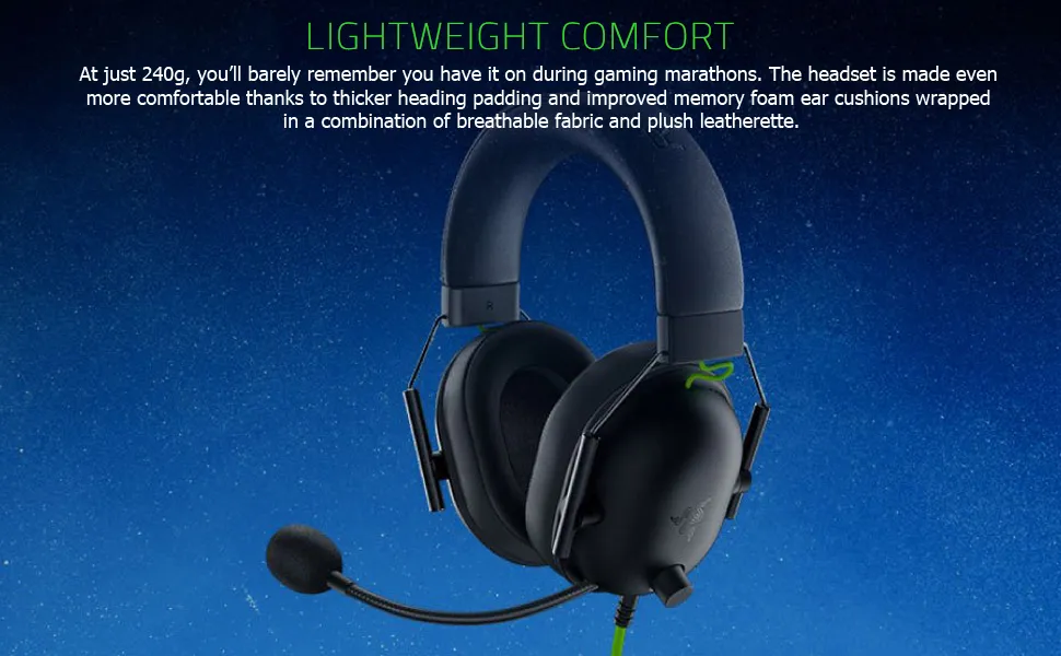 Razer BlackShark V2 X Gaming Headset Black overview 5