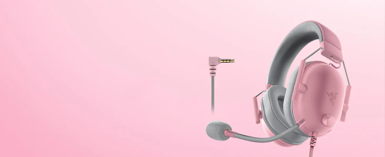 Razer BlackShark V2 X Xbox Gaming Headset: 50mm Drivers - Cardioid Mic - Lightweight - Comfortable Noise Isolating Earcups - for Xbox Series X, Series S, PS5, PC, Switch via 3.5mm Jack - Quartz Pink overview 1