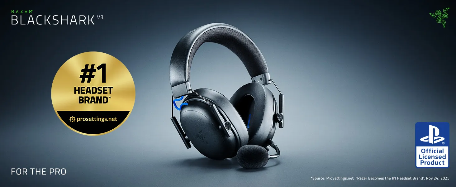 Razer BlackShark V3 Wireless Gaming Headset for PlayStation (Black) overview 1