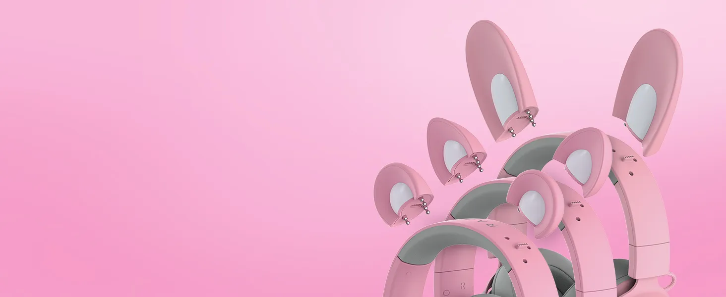 Razer Kraken Kitty V2 Pro Wired RGB Headset (Pink) overview 2
