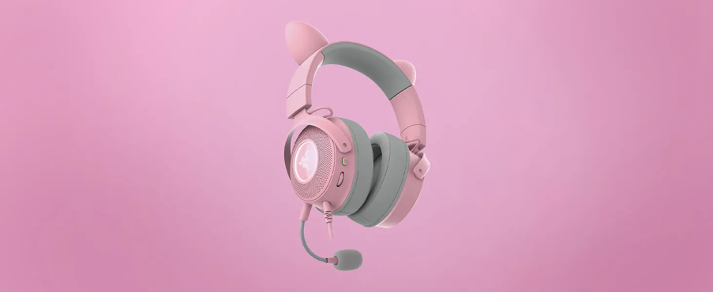 Razer Kraken Kitty V2 Pro Wired RGB Headset (Pink) overview 7