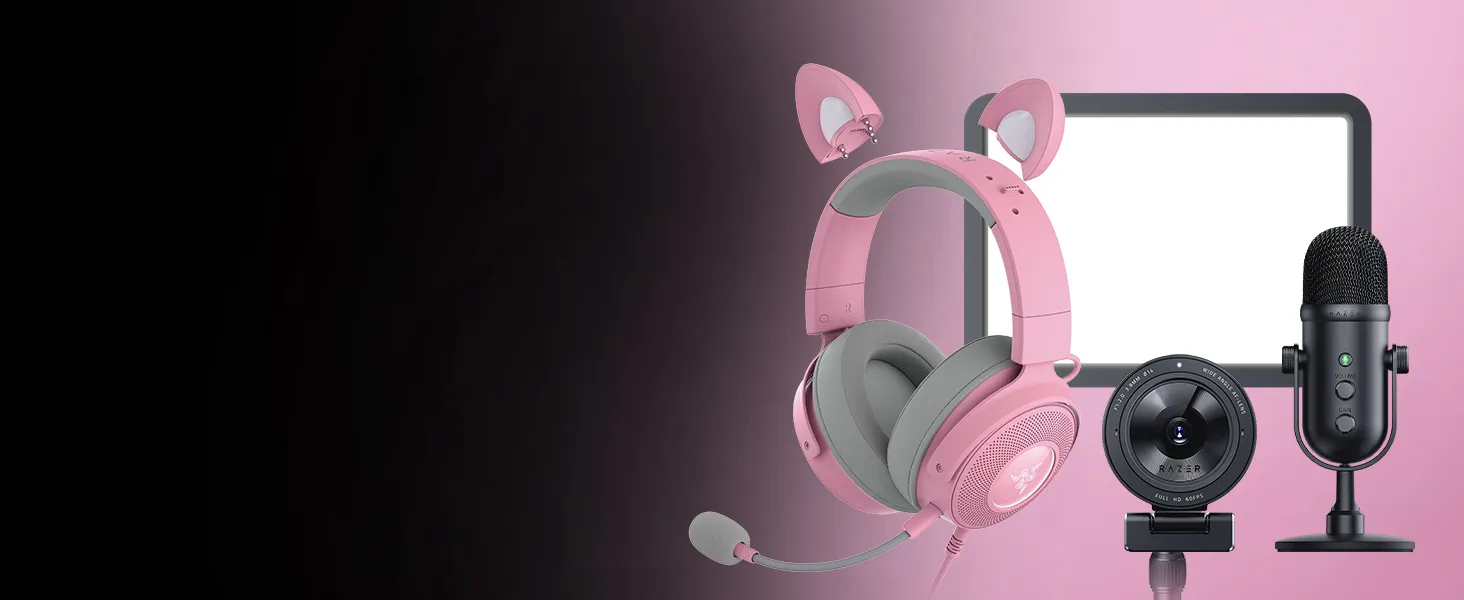 Razer Kraken Kitty V2 Pro Wired RGB Headset (Pink) overview 8