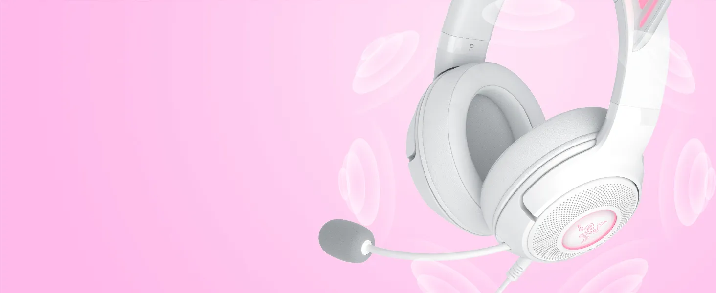 Razer Kraken Kitty V2 Wired RGB Headset (White Edition) overview 6