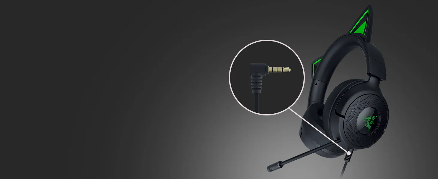 Razer Kraken Kitty V3 X Wired Gaming Headphone (Black) overview 7