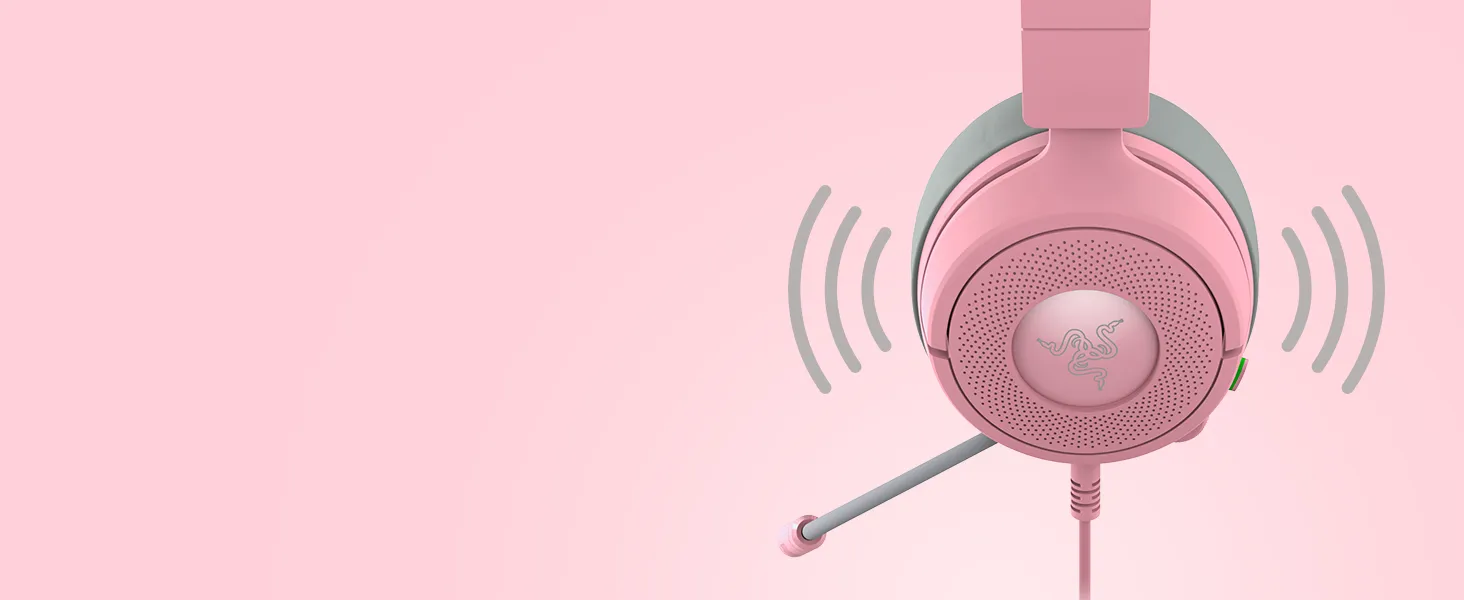 Razer Kraken Kitty V3 X Wired Gaming Headphone (Quartz Pink) overview 5