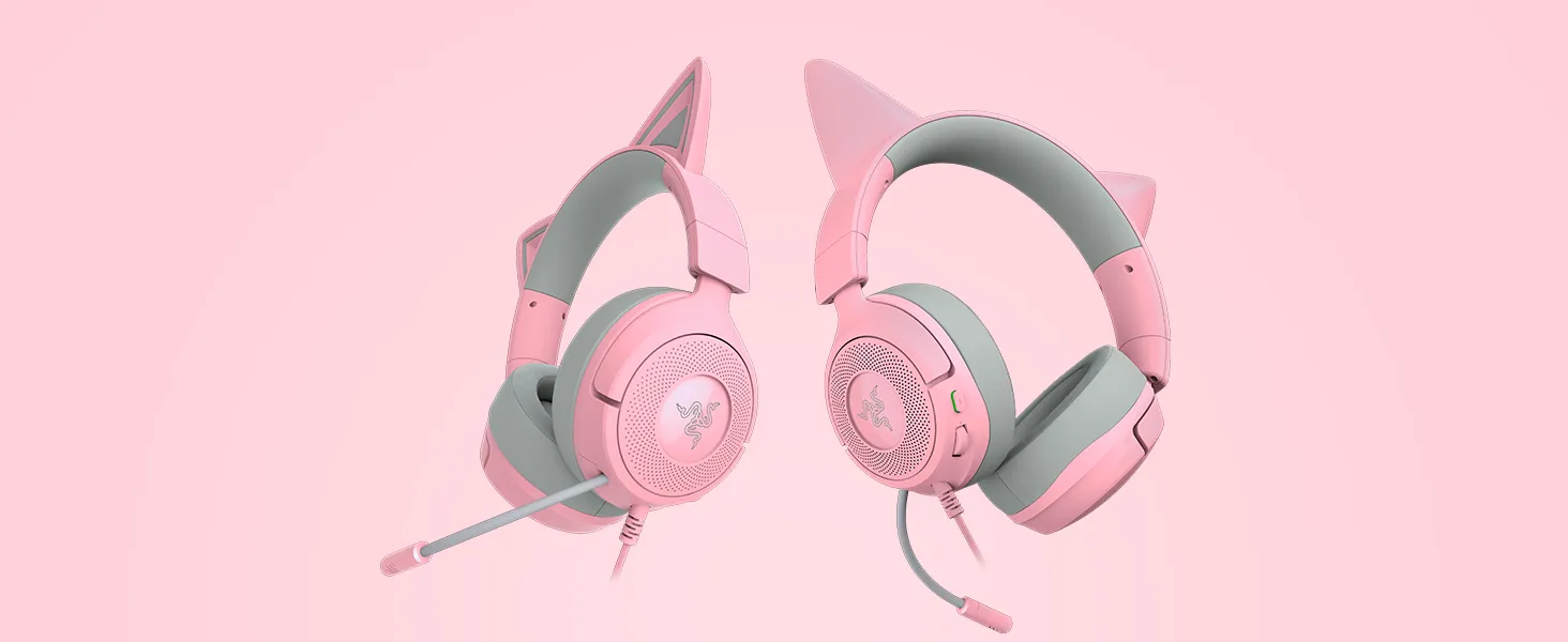 Razer Kraken Kitty V3 X Wired Gaming Headphone (Quartz Pink) overview 7