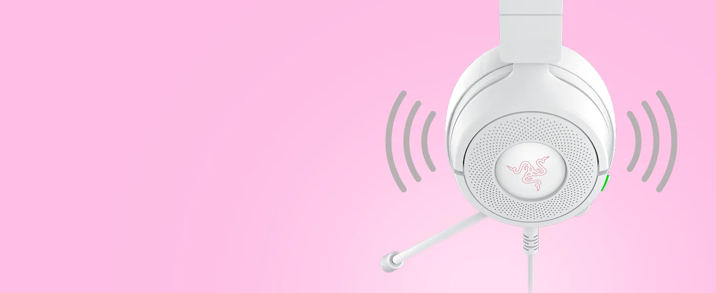 Razer Kraken Kitty V3 X Wired Gaming Headphone (White) overview 6