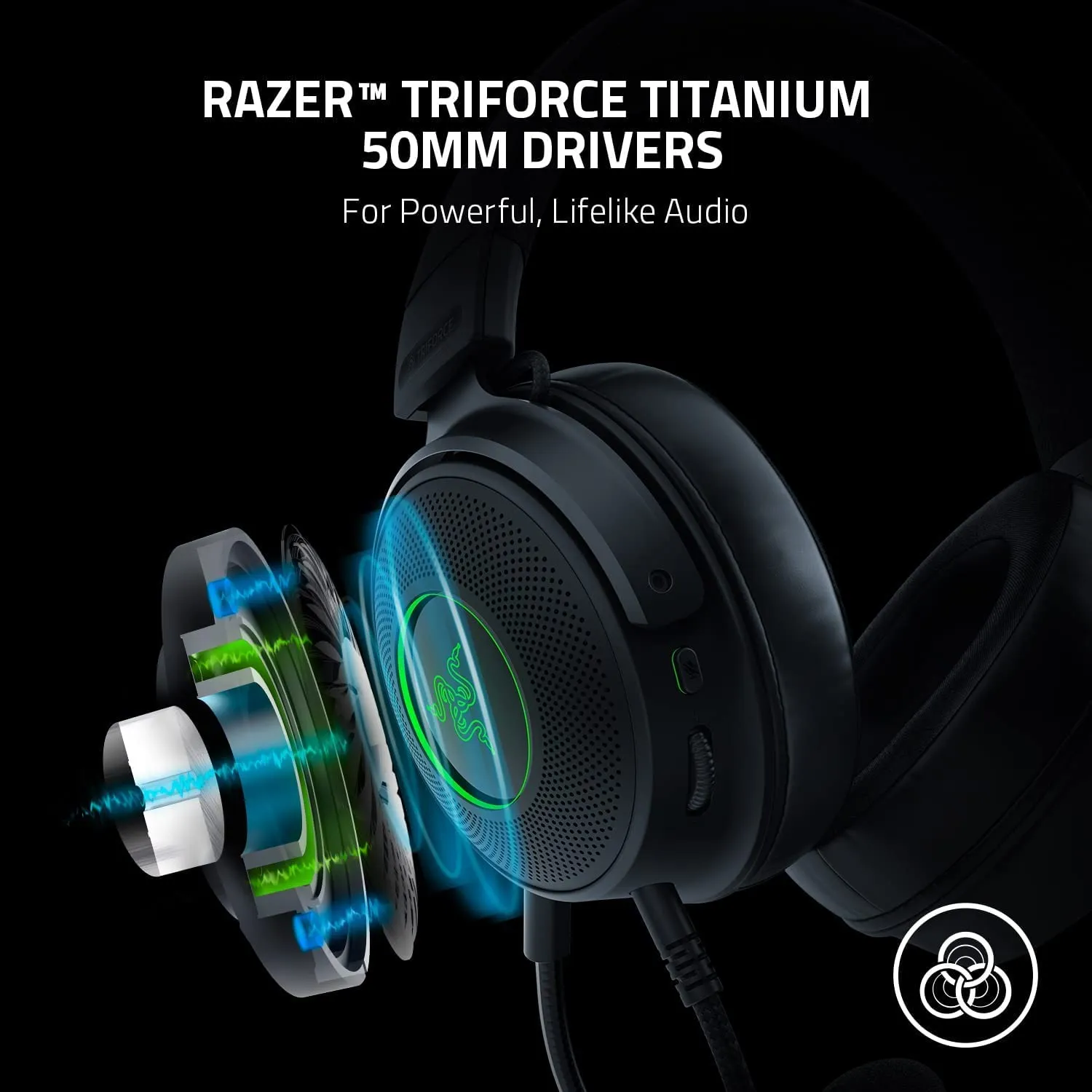 Razer Kraken V3 Gaming Headset (Black) overview 1