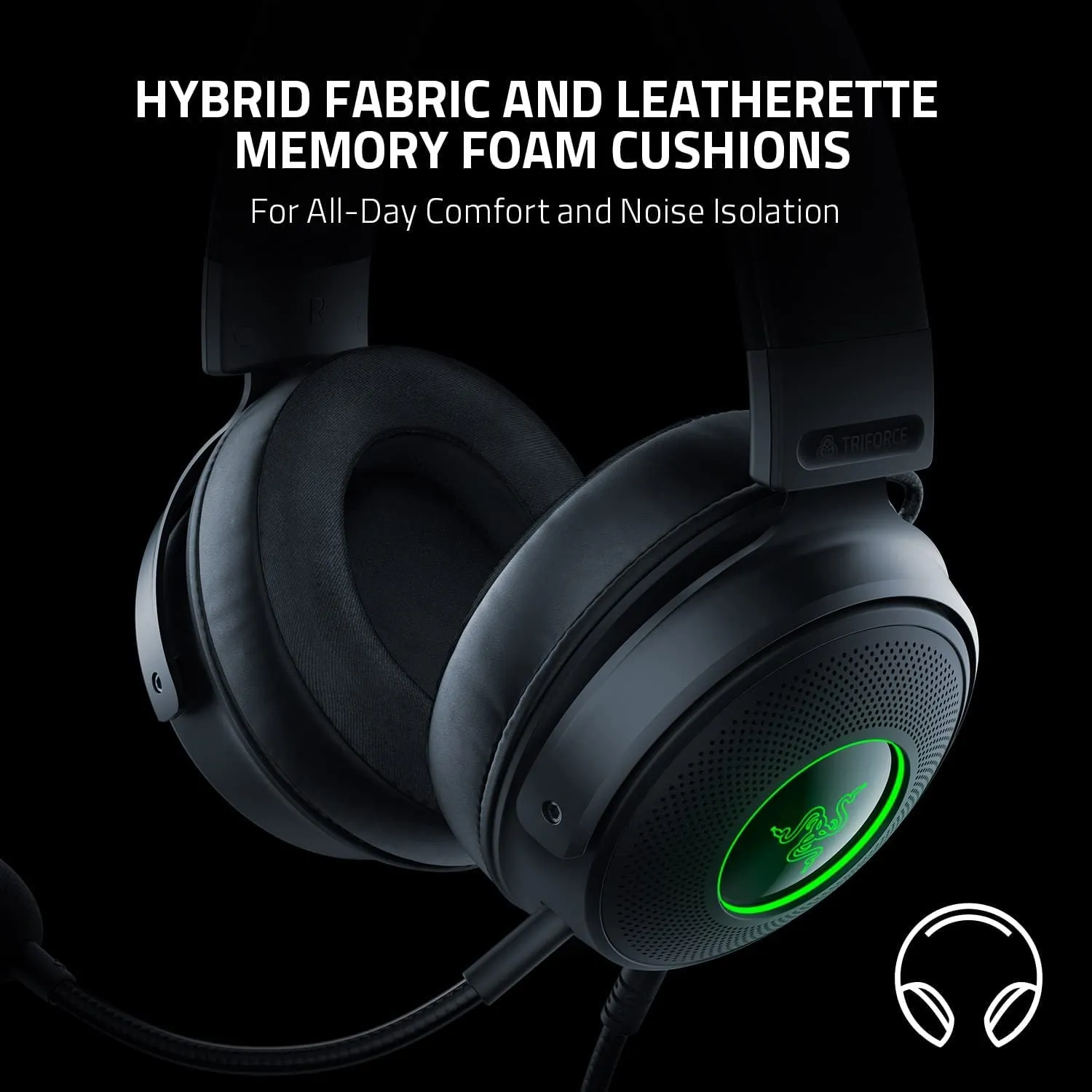 Razer Kraken V3 Gaming Headset (Black) overview 4