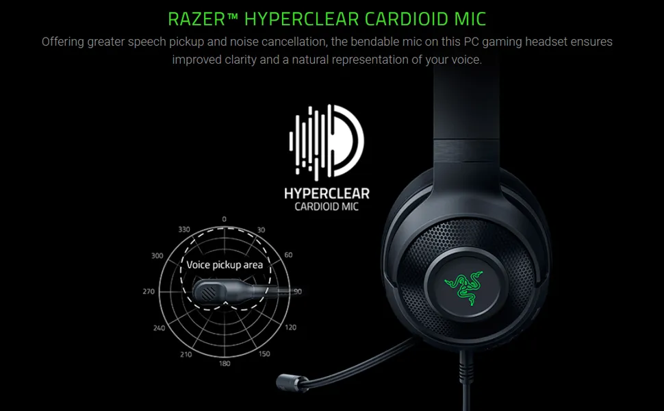 Razer Kraken V3 X 7.1 Surround Sound RGB Gaming Over Ear Headset With Mic overview 4