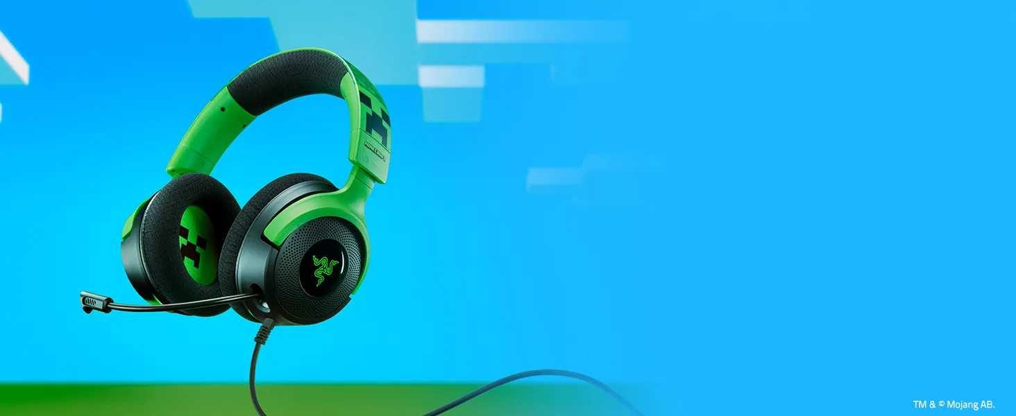 Razer Kraken V4 X RGB Minecraft Edition Gaming Headphone overview 1