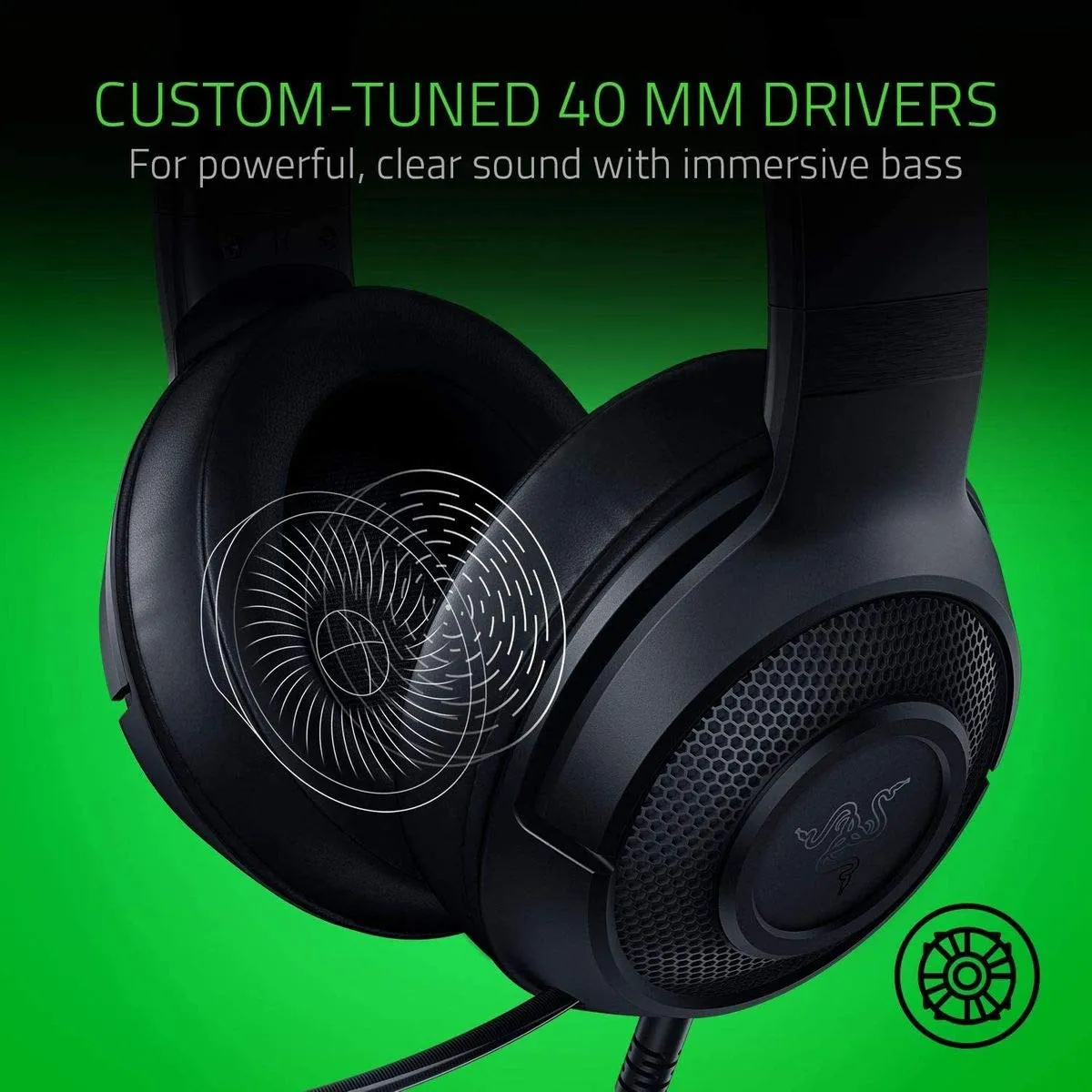 Razer Kraken X Lite Ultralight Gaming Headset (Black) overview 1