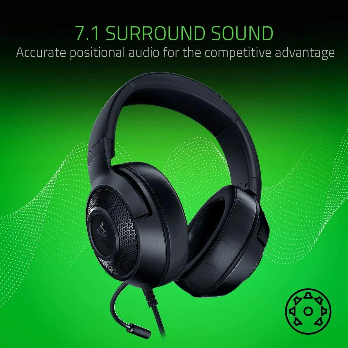 Razer Kraken X Lite Ultralight Gaming Headset (Black) overview 3