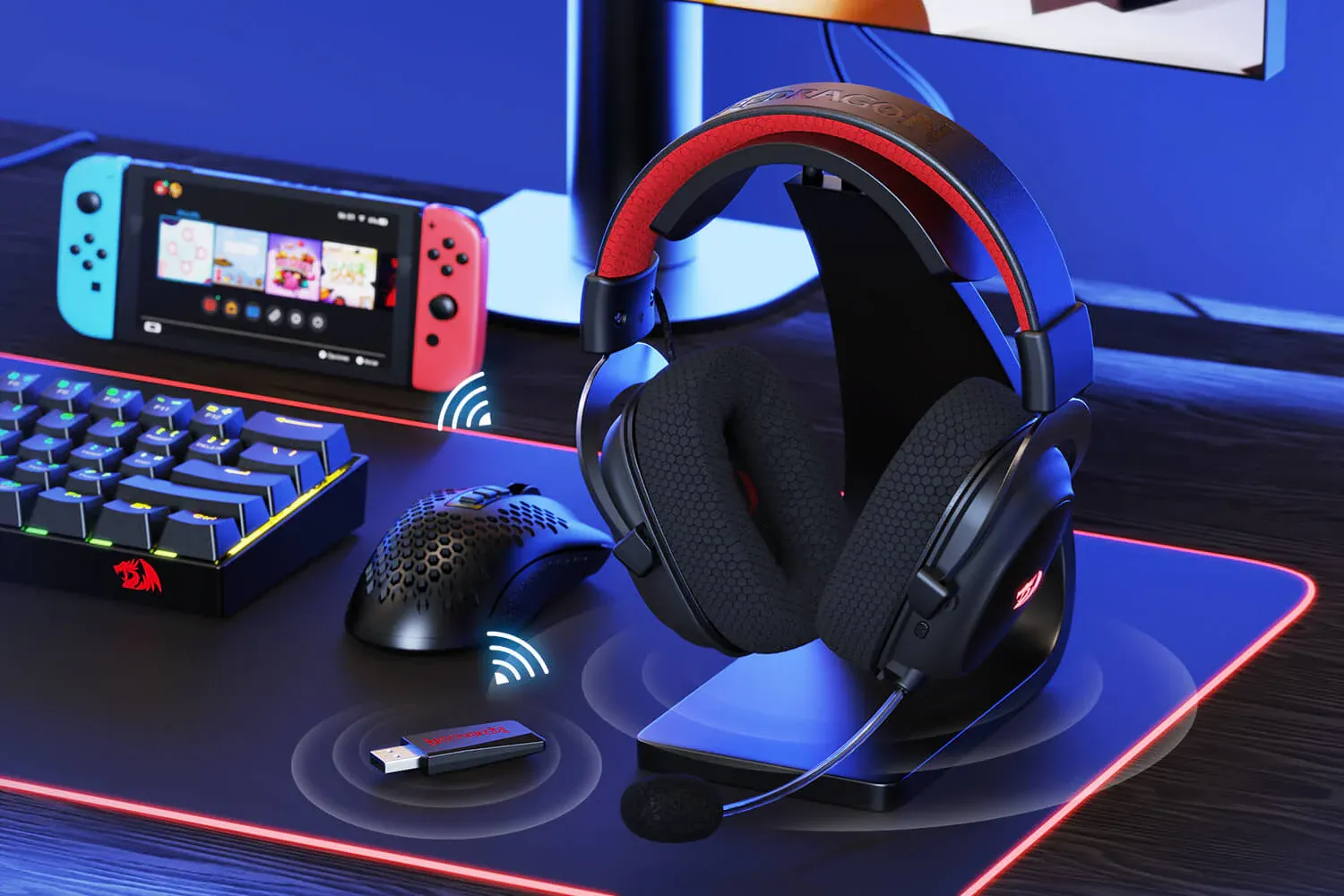 Redragon H510 Zeus-X RGB Wired Gaming Headset (Black) overview 3