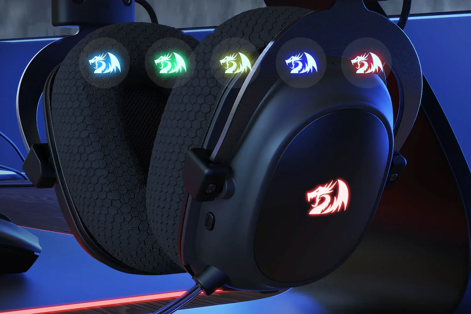 Redragon H510 Zeus-X RGB Wired Gaming Headset (Black) overview 5
